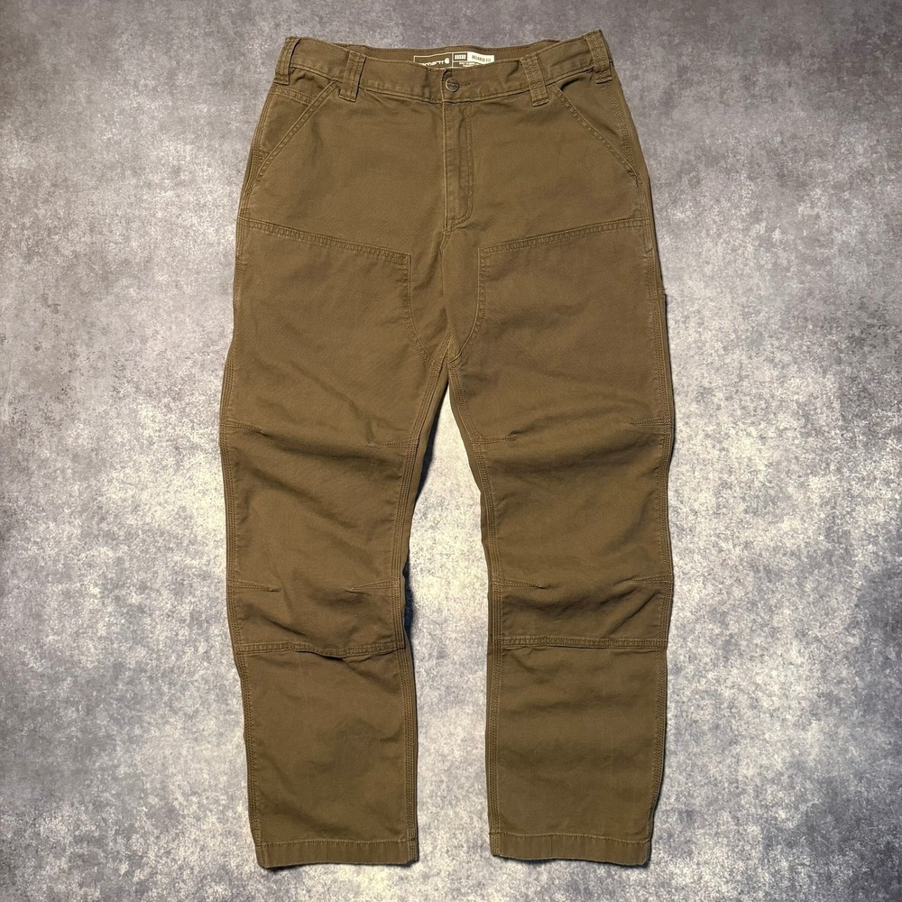 Carhartt Rugged Flex Relaxed Fit Double Front Utility Work Pant Brown 33x32